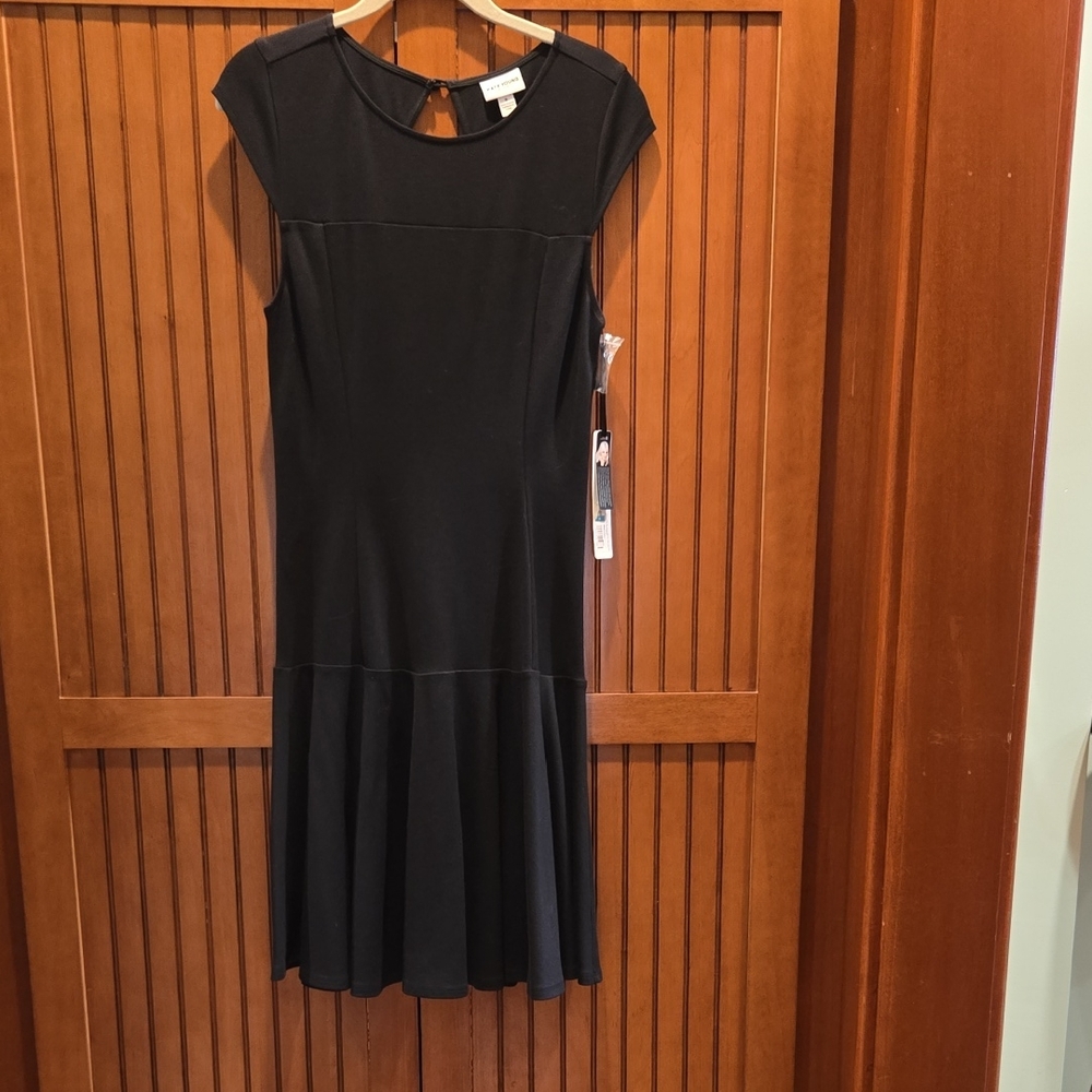 Fun Black Dress with gold zipper
